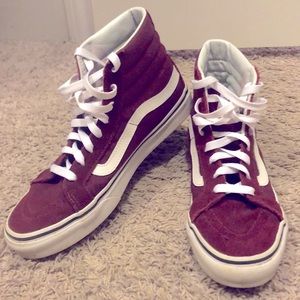 High top vans maroon size 7 1/2